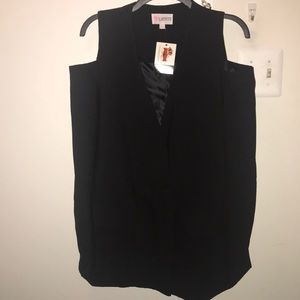 Brand new black cold shoulder blazer